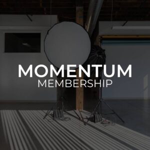 Momentum Membership product image with studio lighting setup at The Head Space Studios.