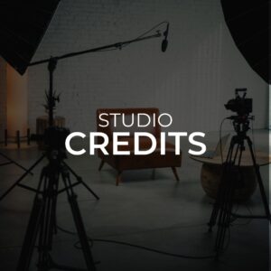Studio Credits product image with photo and video production setup at The Head Space Studios.